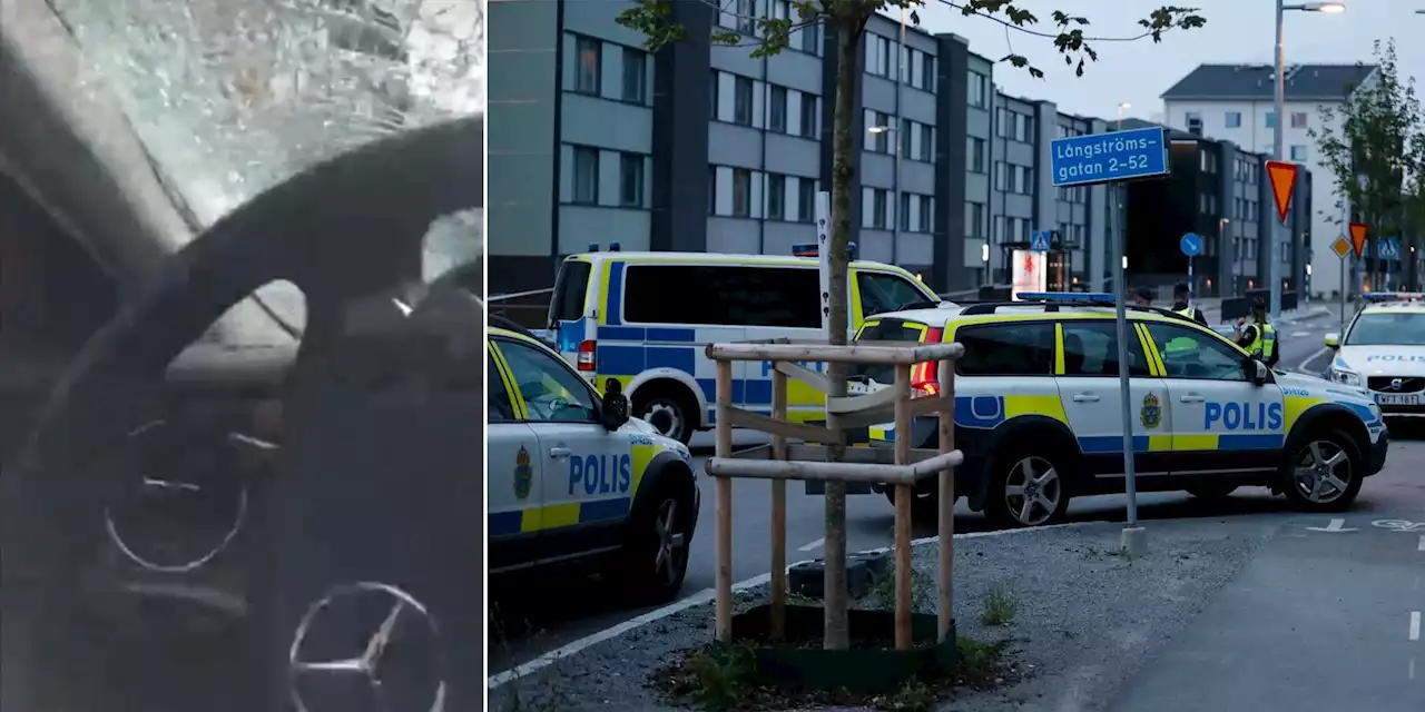 Misstänkta mördarnas film – i bilen efter dådet