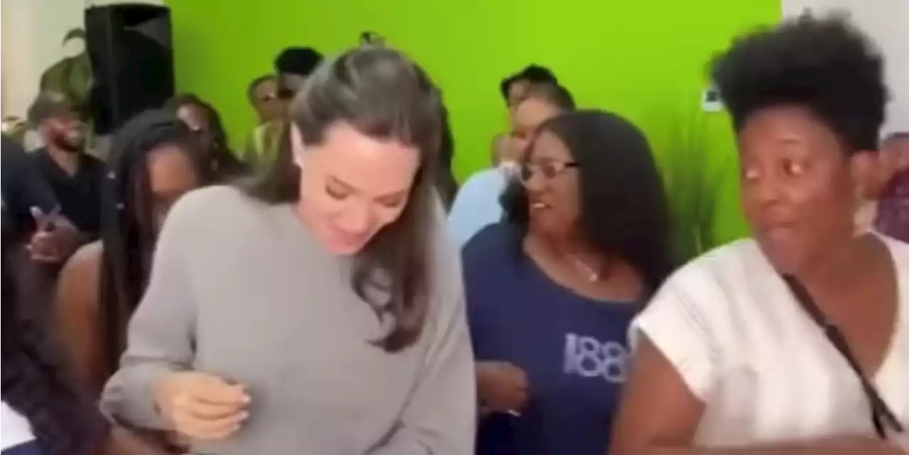 This Footage of Angelina Jolie Doing the Electric Slide at Zahara’s College Sendoff Is Amazing