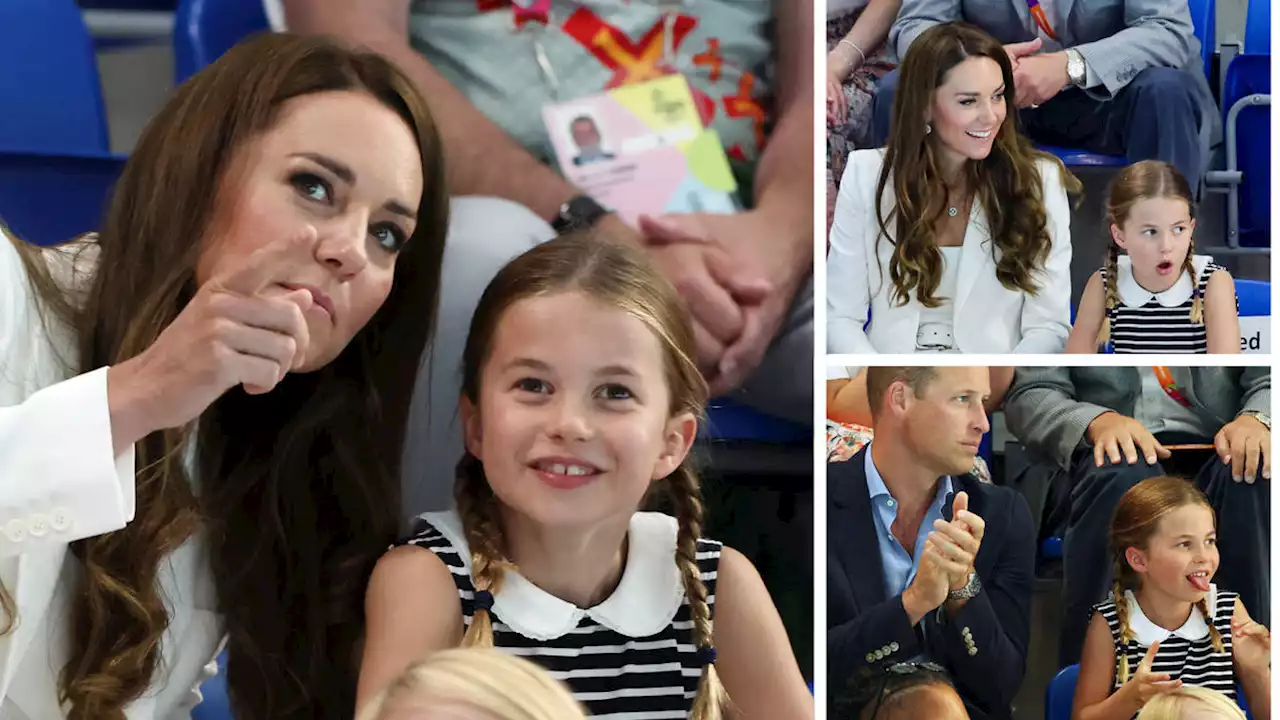 Cheeky Princess Charlotte pulls faces as she makes surprise Commonwealth Games appearance