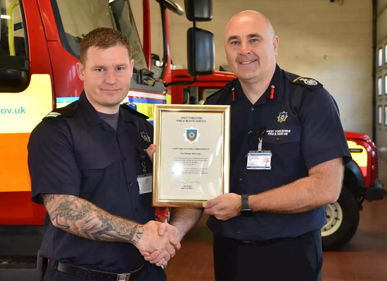 West Yorkshire firefighter commended for bravery after off-duty rescue of drowning teen