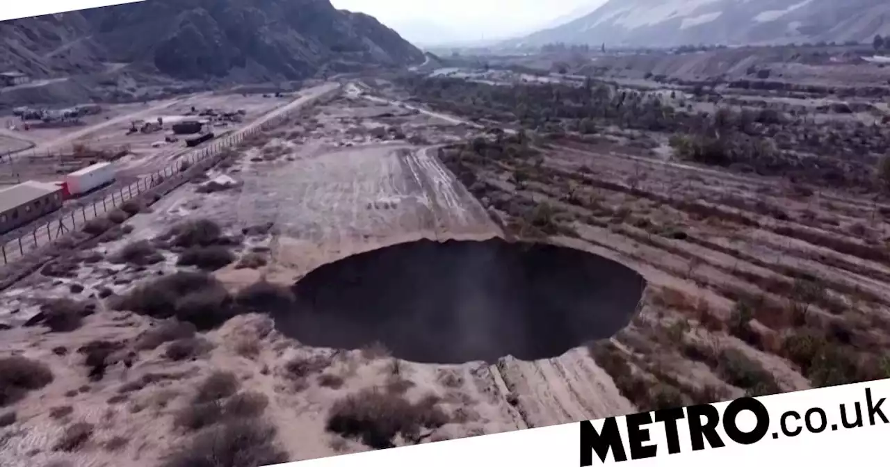 Absolutely ginormous sinkhole opens up in Chile - and it's growing