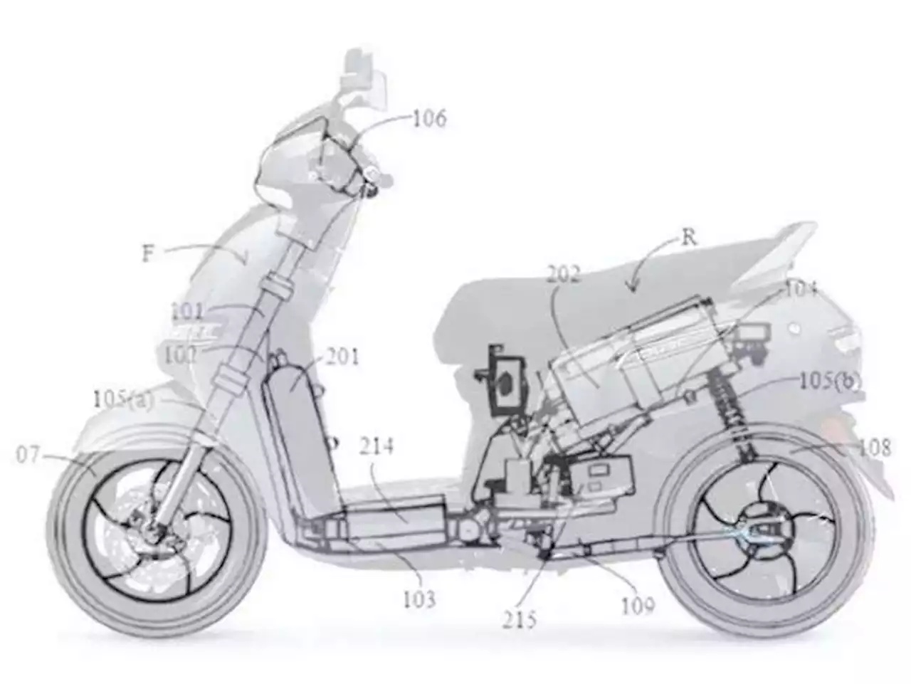 TVS hydrogen fuel cell scooter patent image leaked - paultan.org