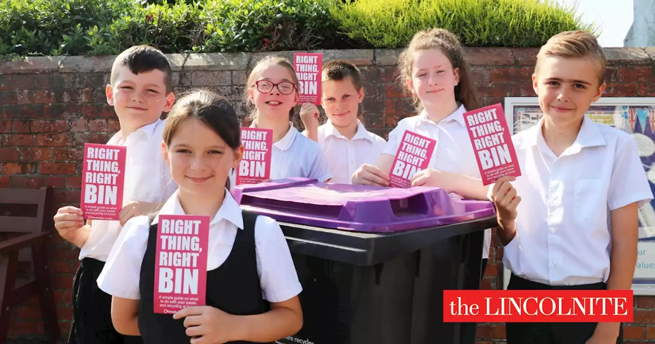 'Put the right thing in the right bin': Lincolnshire pupils star in purple bin video