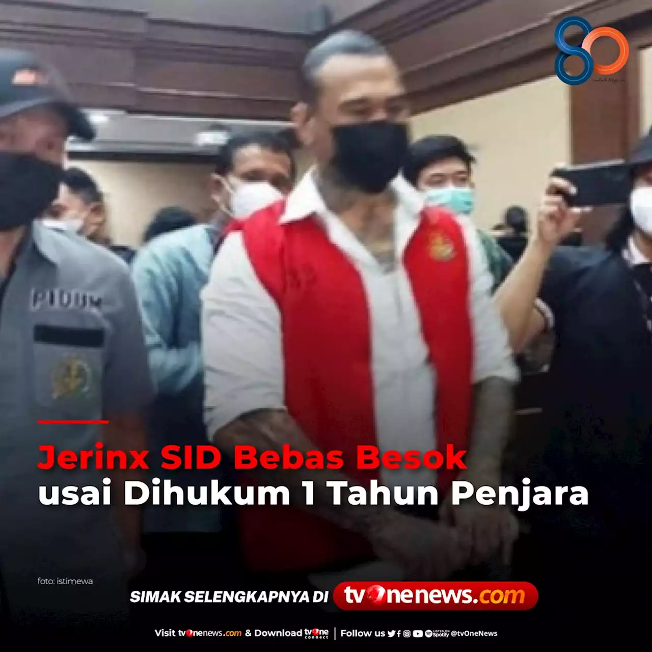 Jerinx SID Bebas Besok usai Dihukum 1 Tahun Penjara