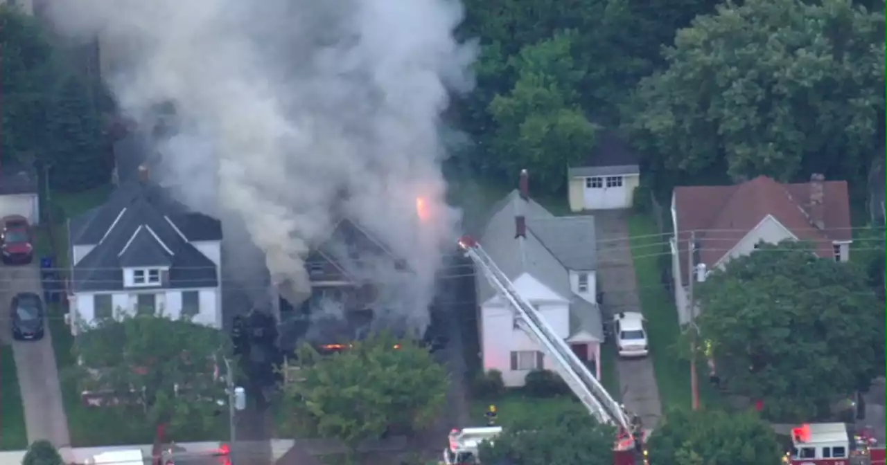 4 residents rescued from house fire on Hillman Avenue in Cleveland