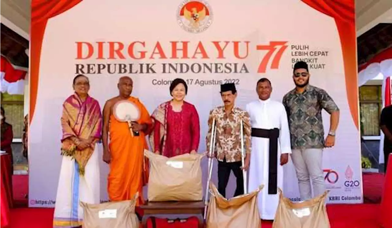 HUT ke-77 RI, KBRI Kolombo Bagi Paket Sembako ke Warga Sri Lanka