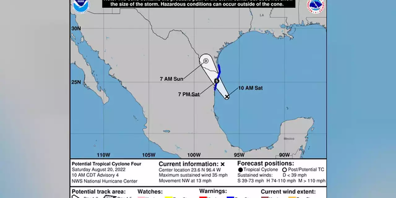 Potential tropical storm heads for Mexico, Texas Gulf coast