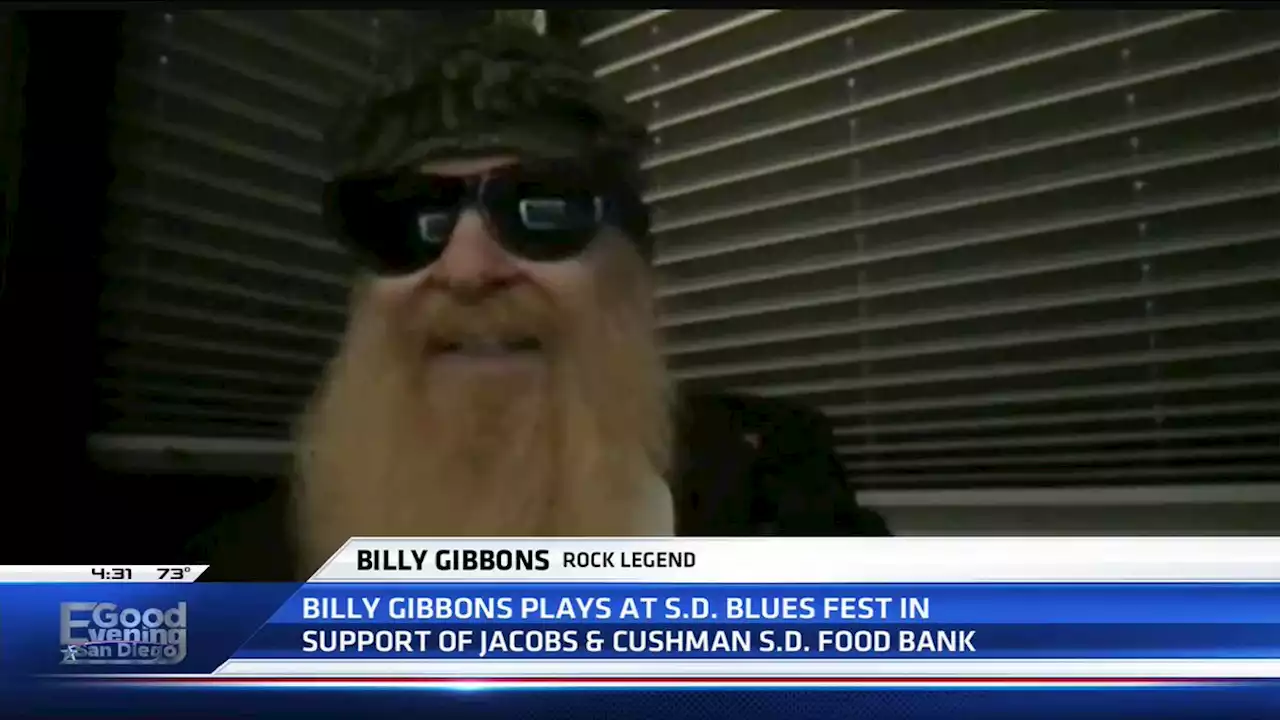 Billy Gibbons of ZZ Top preforming at SD Blues Festival to support food bank -