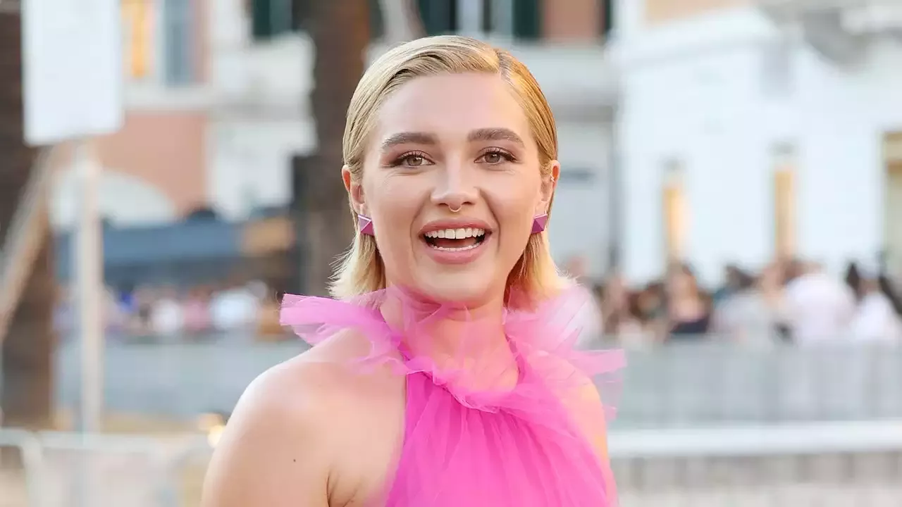 Florence Pugh Went Full Barbiecore In A Sheer Bodysuit For A Festival