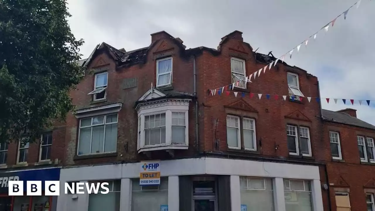 Heanor: Fire guts roof of three-storey building in town centre