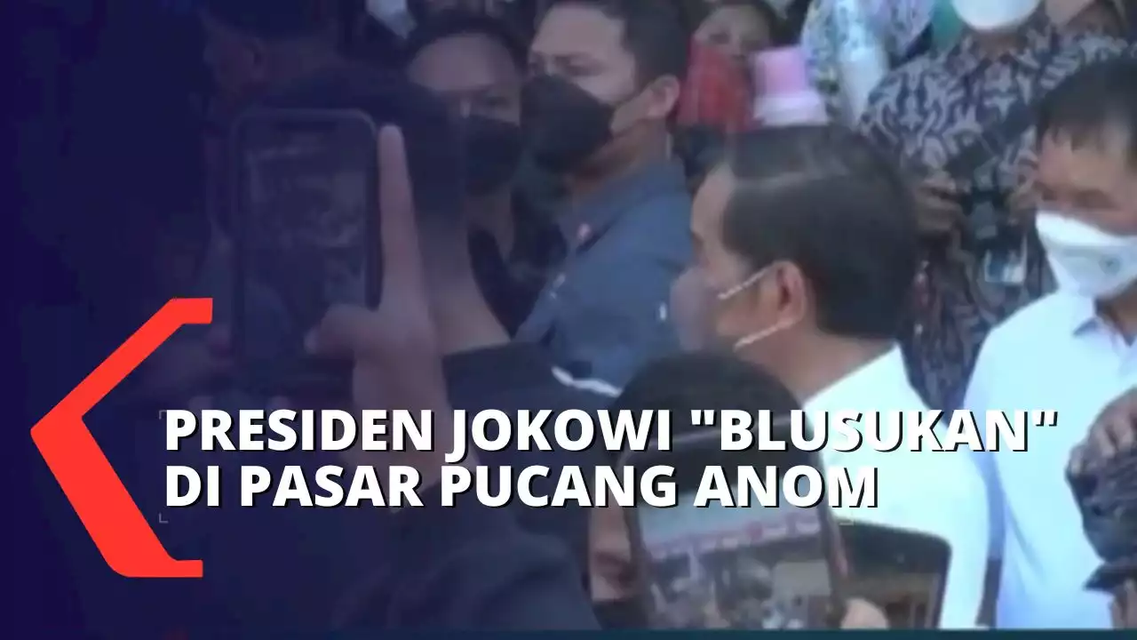 Presiden Joko Widodo 'Blusukan' di Pasar Pucang Anom Surabaya, Warga Kaget!