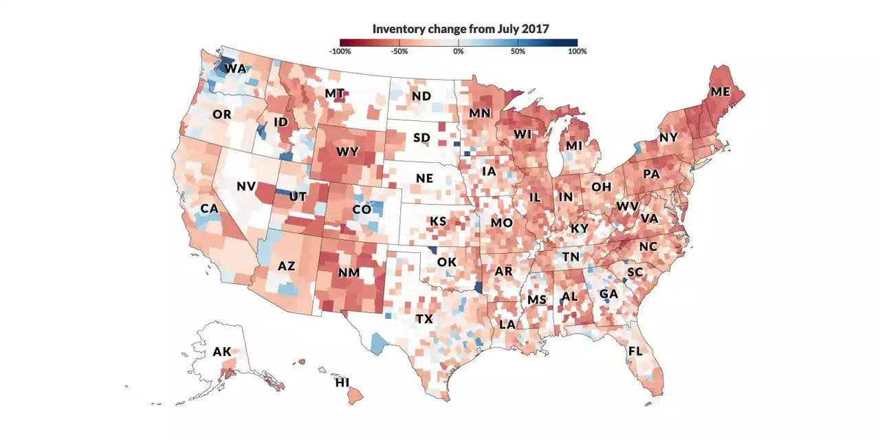 Potential homebuyers may start to feel some relief: Use our interactive to see how housing inventory changed in your county