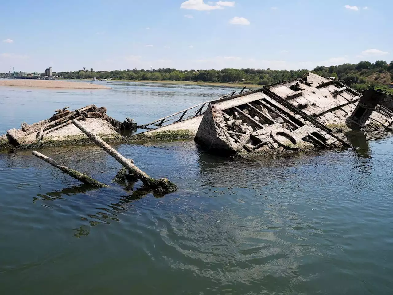 Europe's drought exposes ancient stones, World War Two ships as waters fall