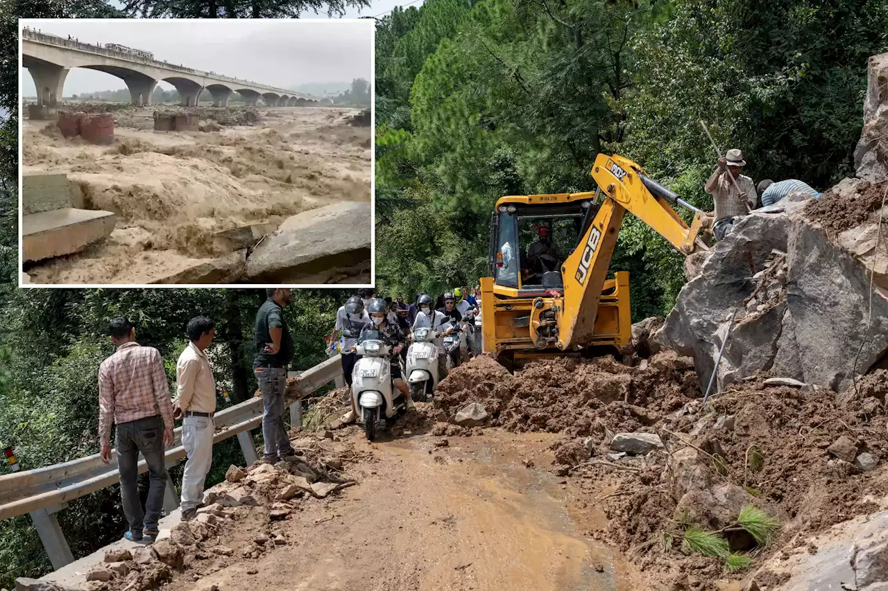 Floods, landslides leave 40 dead in northern India