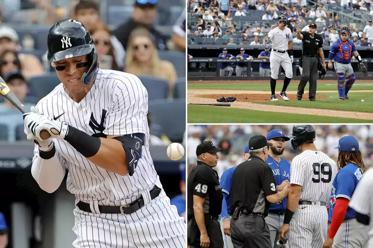 Gerrit Cole fumes after Aaron Judge gets plunked by Alek Manoah pitch