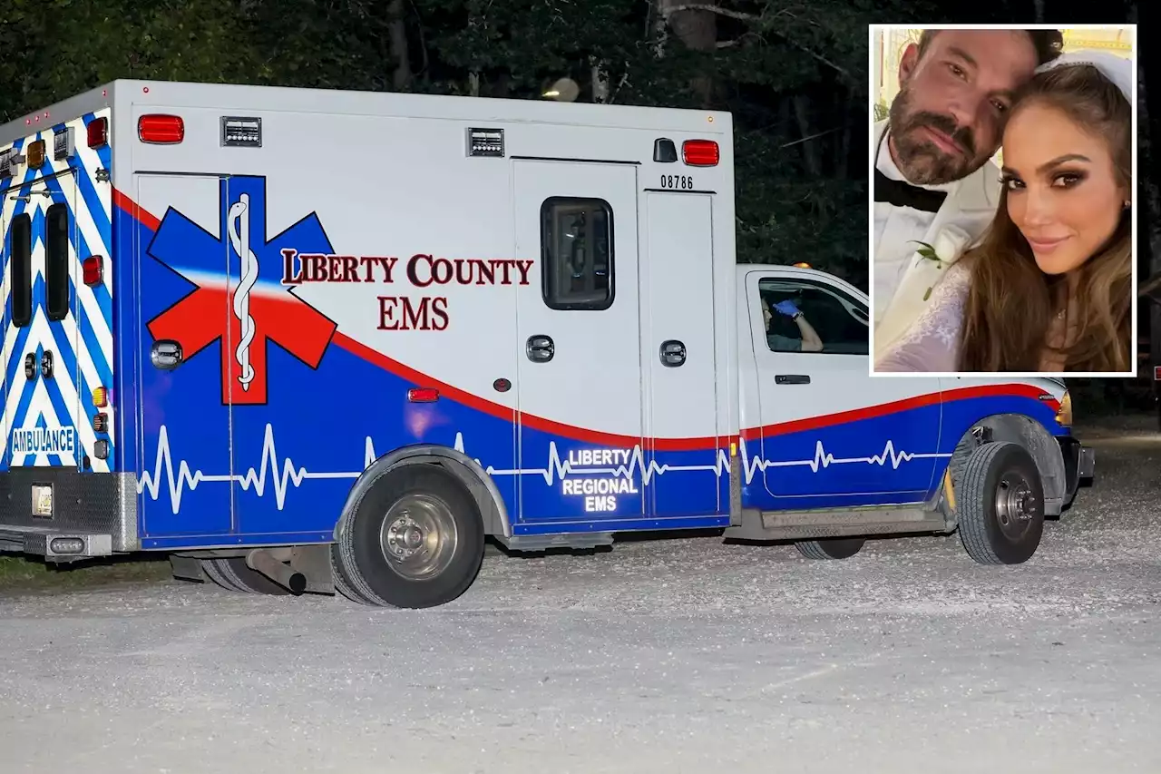 Ben Affleck and Jennifer Lopez wedding guest spotted leaving event in ambulance