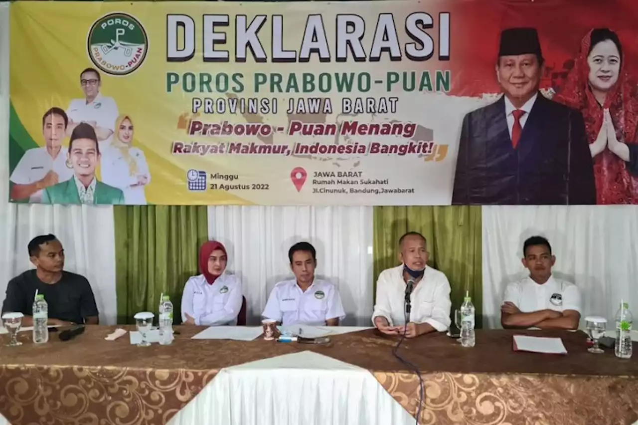 Poros Prabowo-Puan Deklarasi Pasangan untuk Pilpres 2024 di Jawa Barat