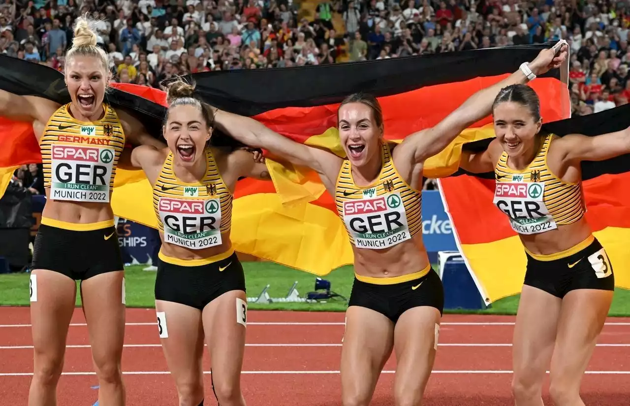 4x100-Meter-Staffel: Quartett um Lückenkemper sprintet zu Gold