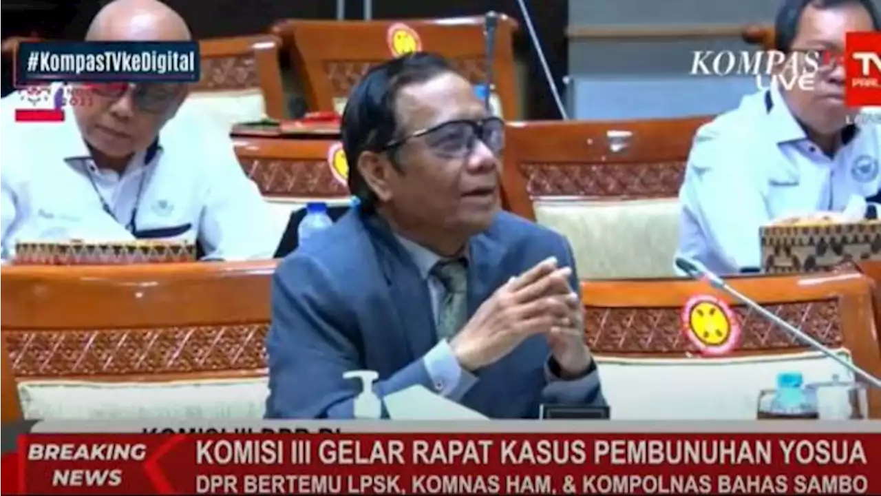 Penjelasan Mahfud MD soal Kerajaan Ferdy Sambo di Polri dalam Rapat dengan Komisi III DPR