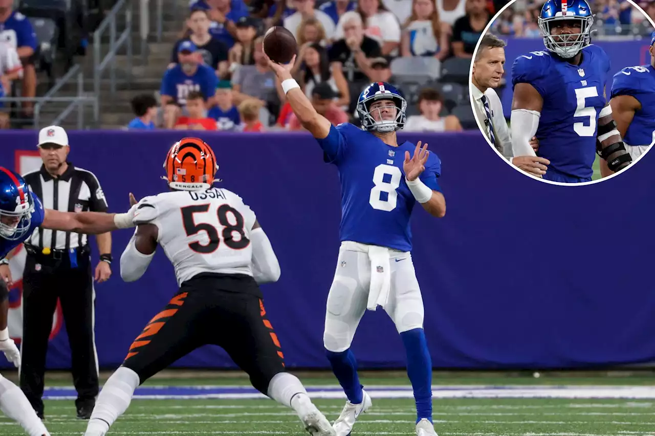 Kayvon Thibodeaux scare overshadows Daniel Jones’ night as Giants top Bengals