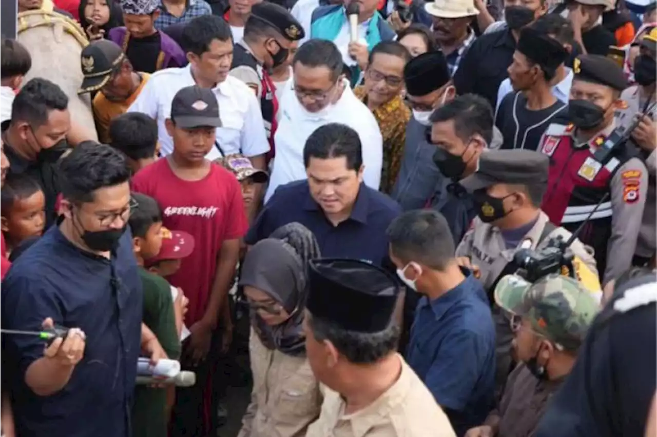 Erick Thohir Resmikan Jembatan yang Menghubungkan Dua Desa di Banten |Republika Online