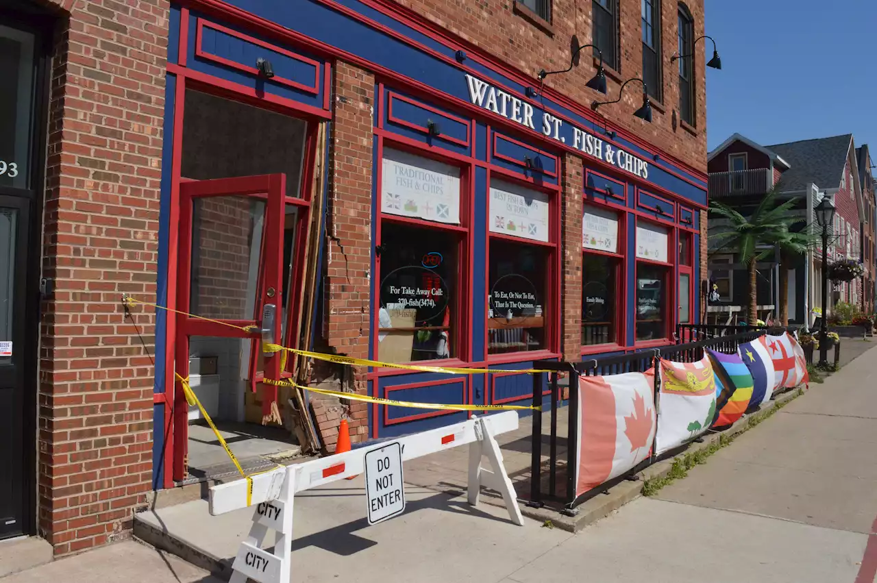 Vehicle damages entrance to Charlottetown restaurant Aug. 21 | SaltWire