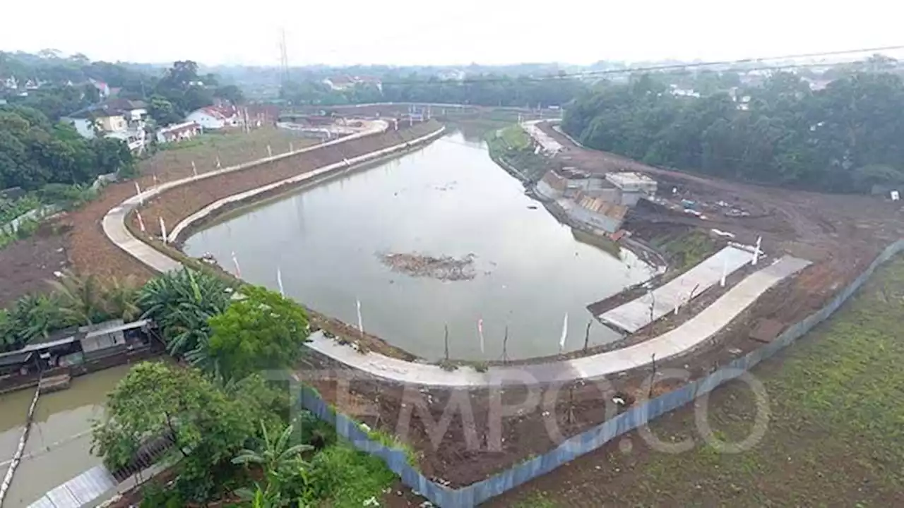 Foto Udara Proyek Pembangunan Waduk Pondok Rangon