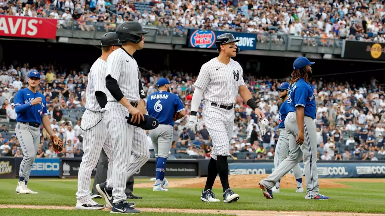 Blue Jays' Alek Manoah, Yankees' Gerrit Cole exchange words after hit-by-pitch