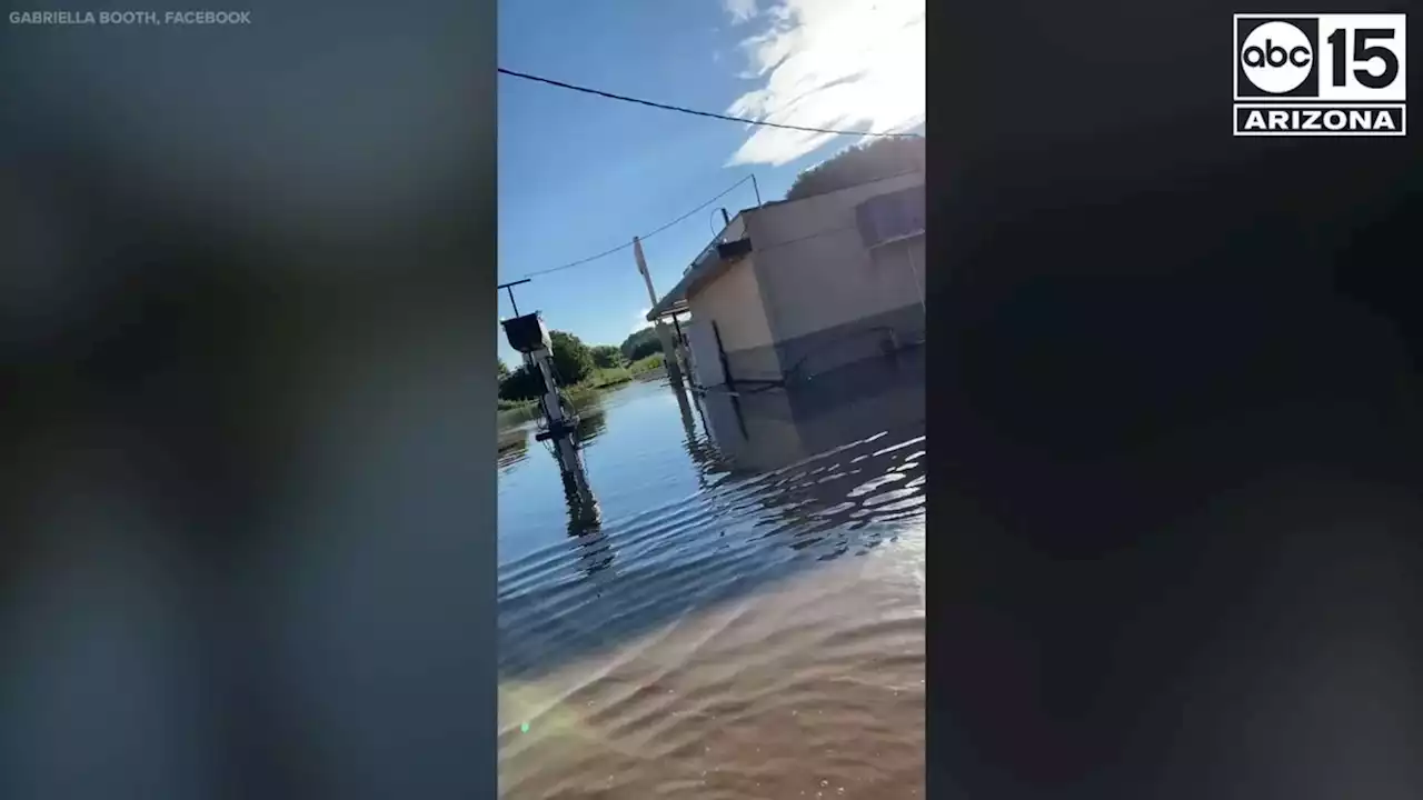 Serious flooding leaves town of Duncan, Arizona, under inches of water