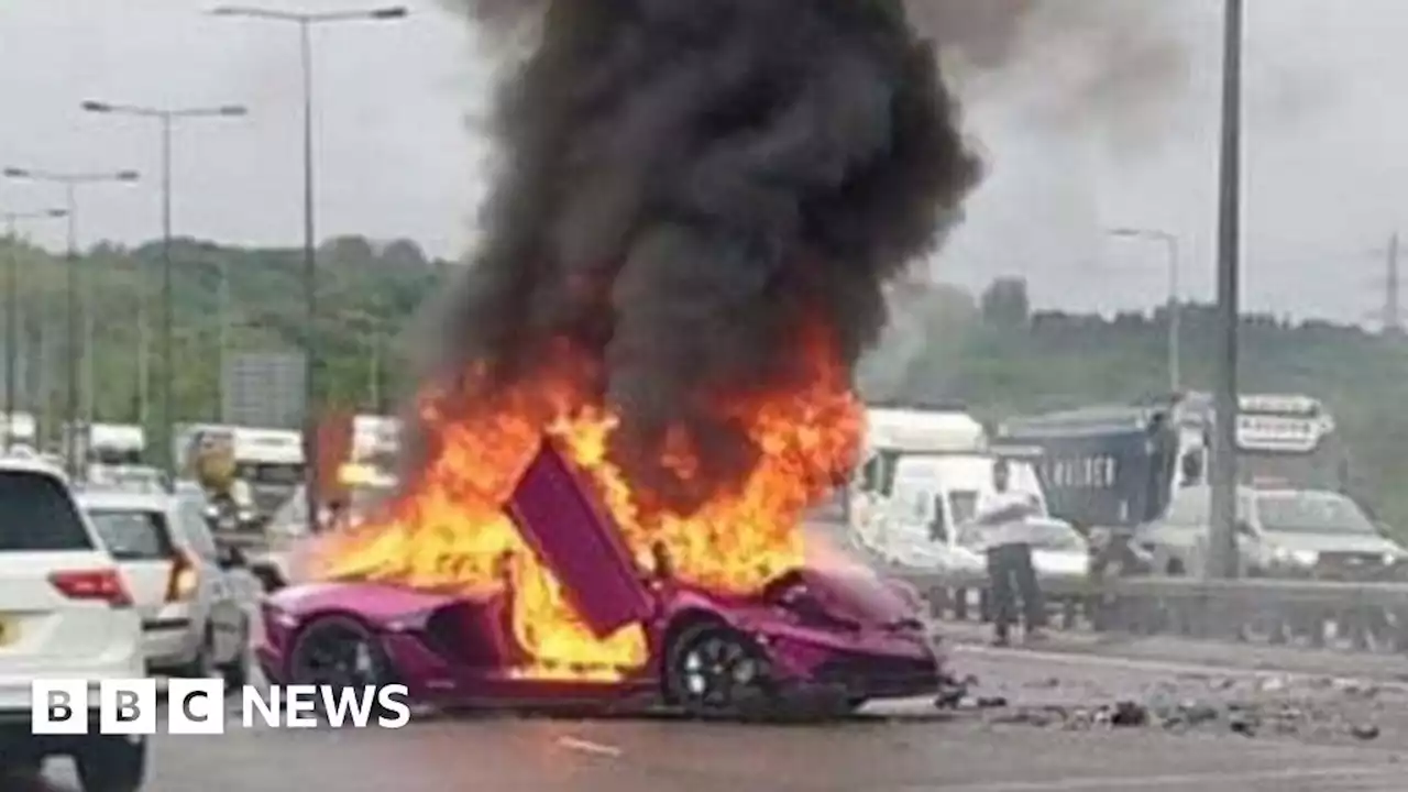 M62 Lamborghini crash appeal after man left with life-threatening injuries