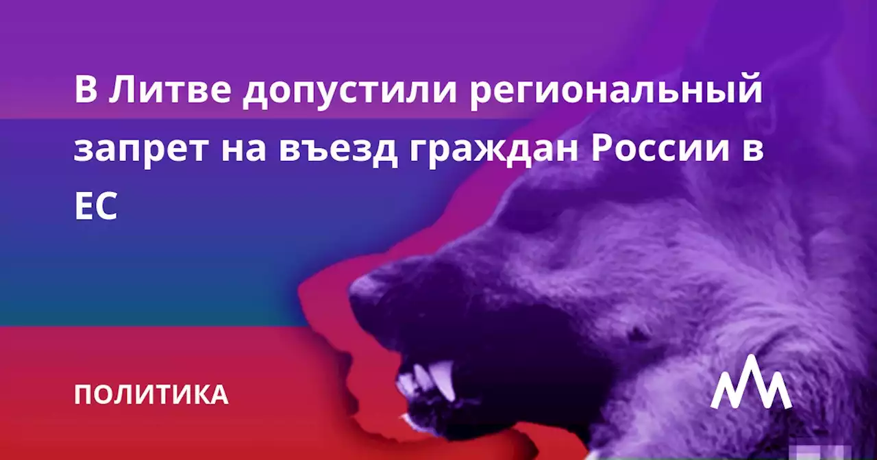В Литве допустили региональный запрет на въезд граждан России в ЕС