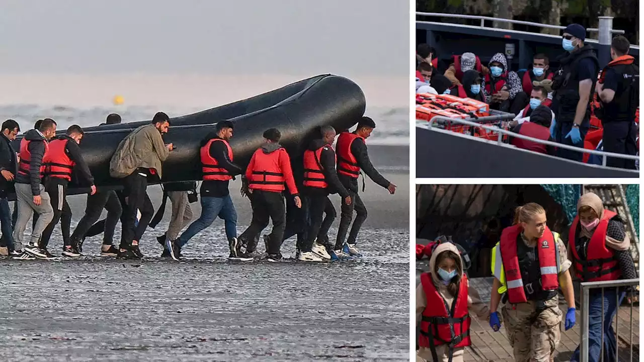 More than 1,200 migrants cross Channel in one day in highest total since records began