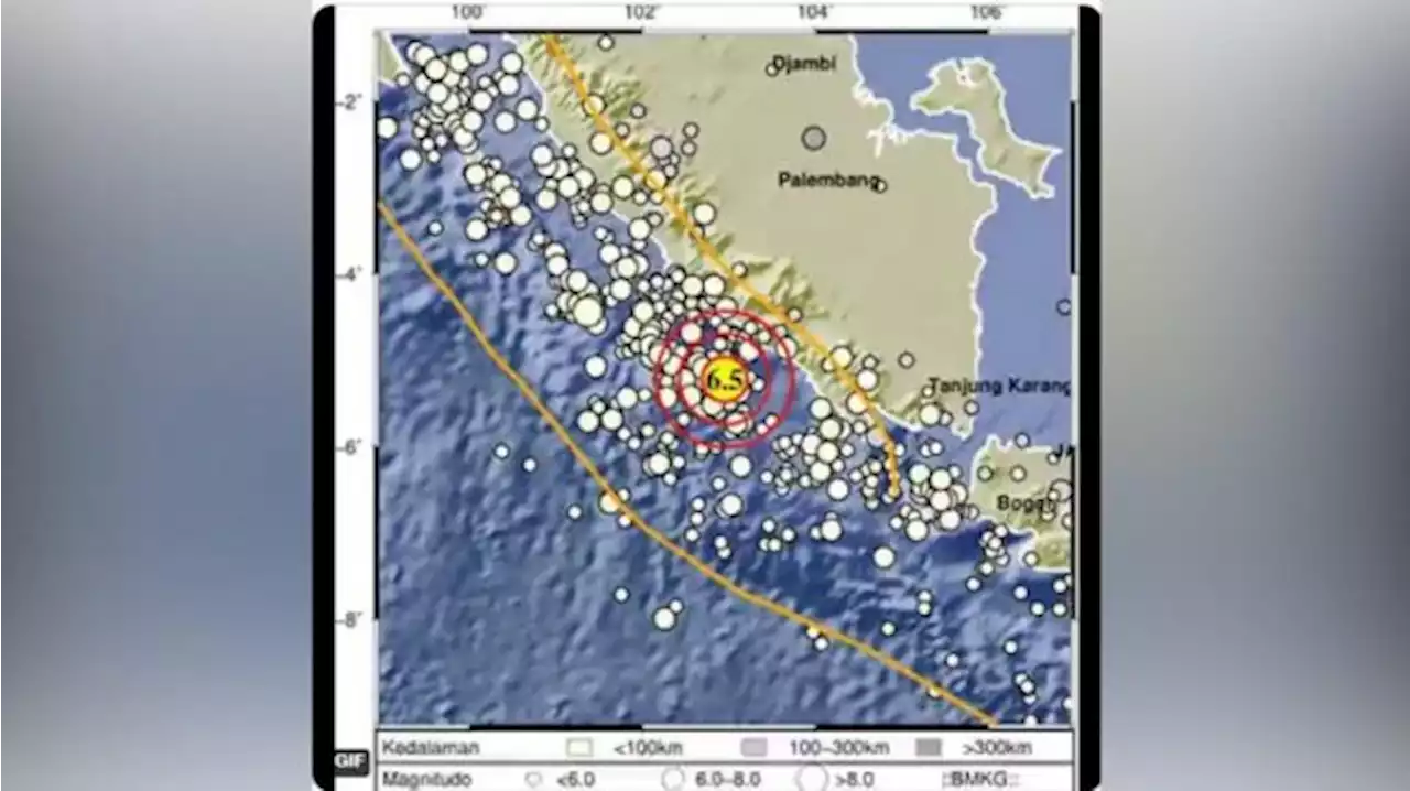 Gempa M6,5 Guncang Bengkulu Malam Ini: Terkuat di Kaur, Terasa Sampai Banten