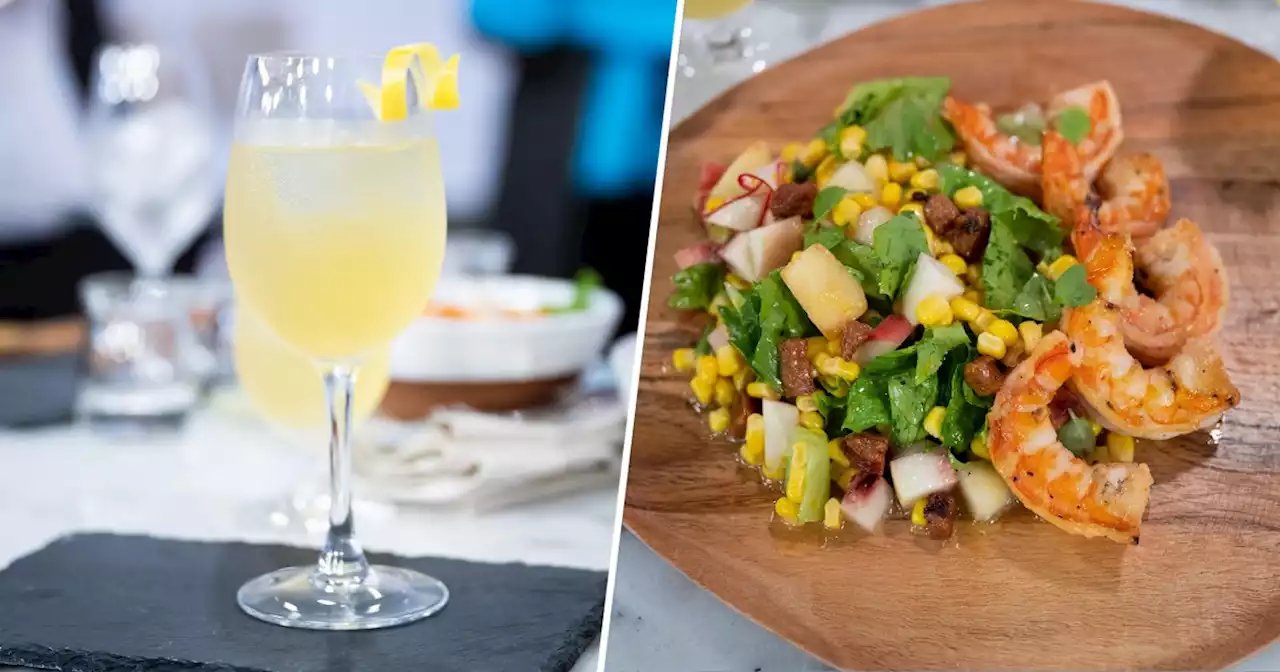 Send summer off with shrimp and corn salad, gin and juice