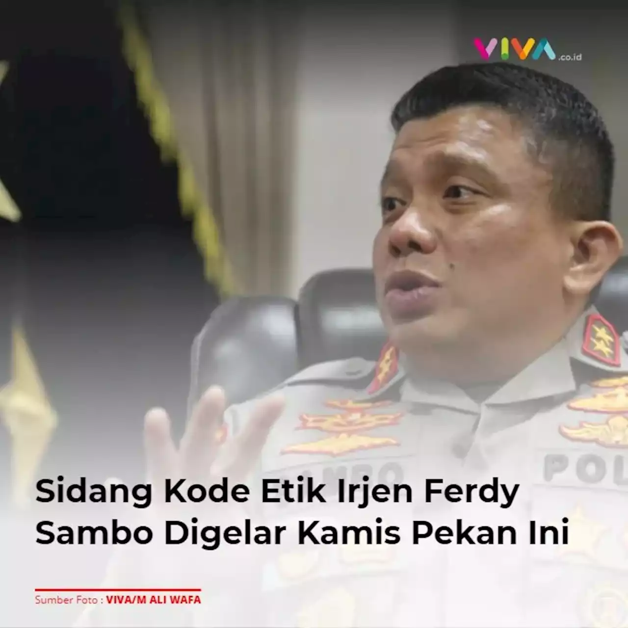 Sidang Kode Etik Irjen Ferdy Sambo Digelar Kamis Pekan Ini