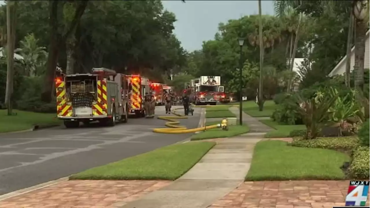 Atlantic Beach home caught fire, lightning suspected