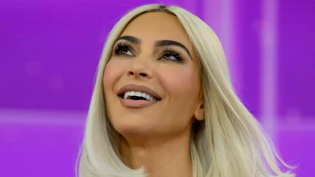 Kim Kardashian Turned Her White-Blonde Hair Silver