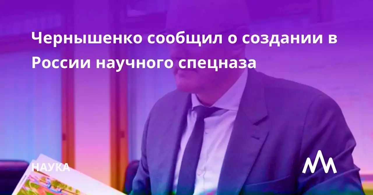 Чернышенко сообщил о создании в России научного спецназа