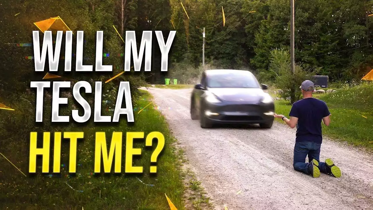 Tesla Owner Tests Whether His Model Y With FSD Beta Will Hit Him