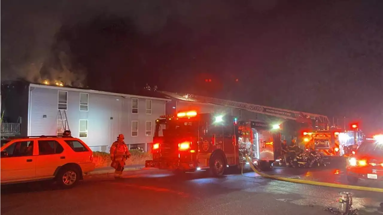 'Suspicious' 2-alarm fire ‘heavily damages’ Lynnwood transitional housing complex