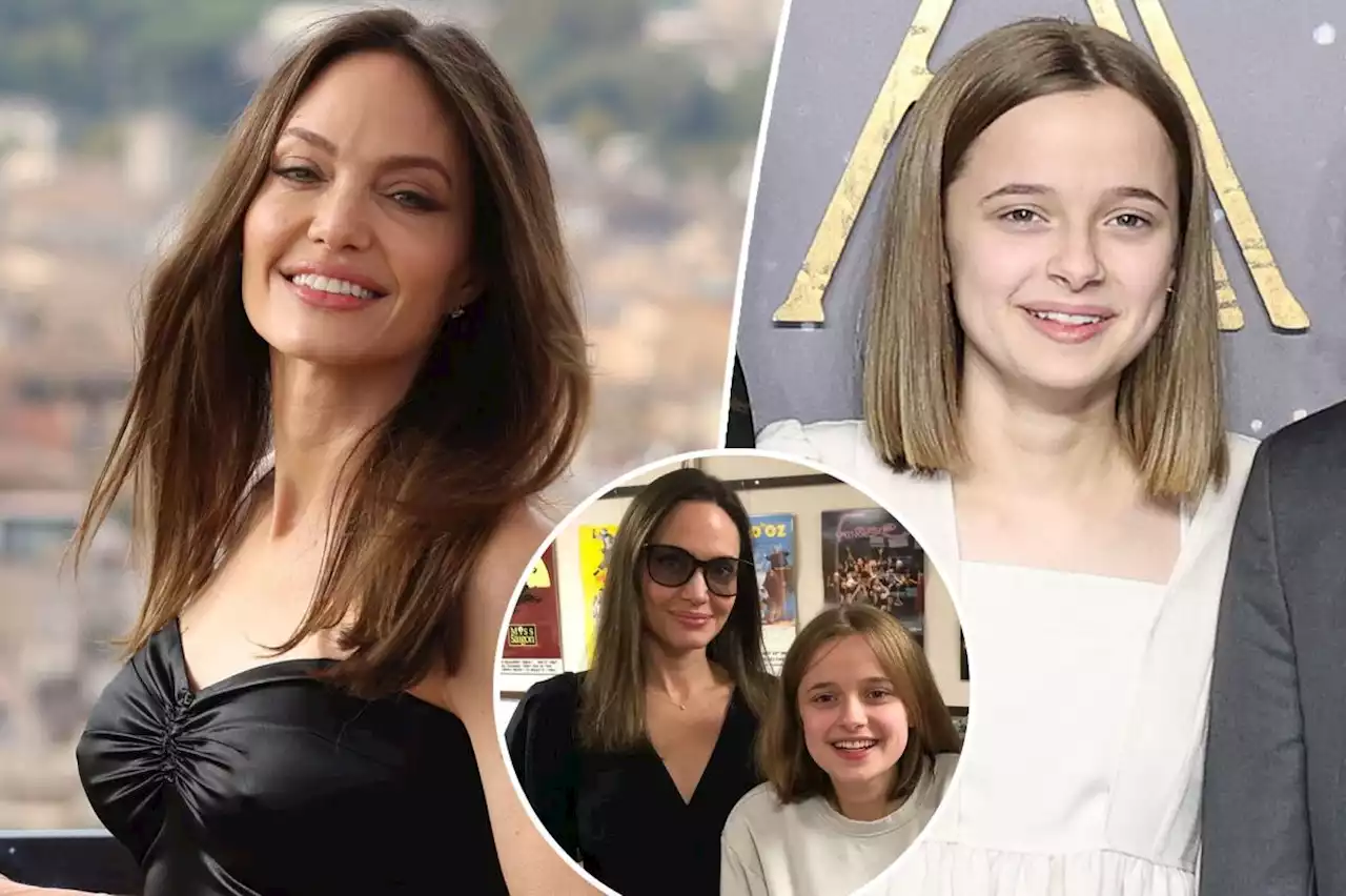 Angelina Jolie takes daughter Vivienne to meet ‘Dear Evan Hansen’ cast backstage