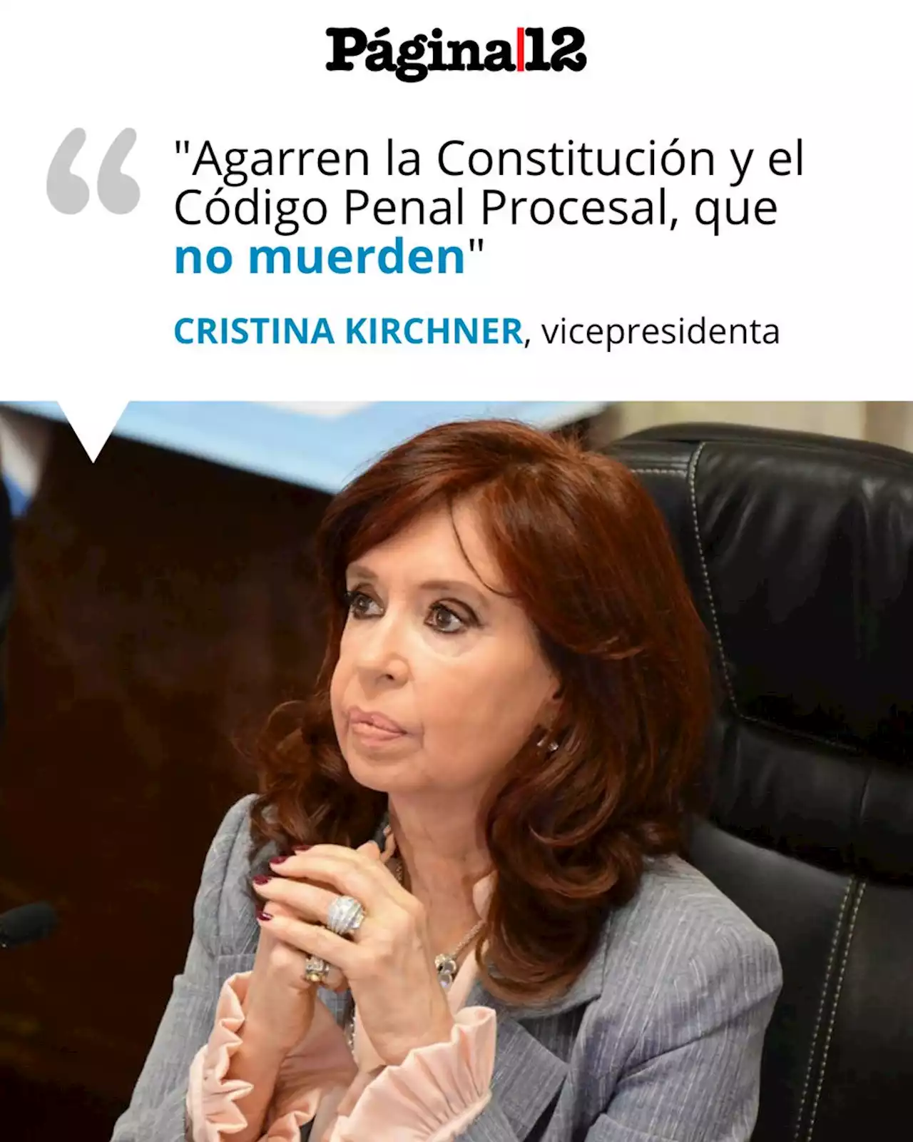 Cristina Kichner a los fiscales Luciani y Mola: “Agarren la Constitución y el Código Penal Procesal, que no muerden” | Cuestionó el latiguillo de las '3 toneladas de pruebas'