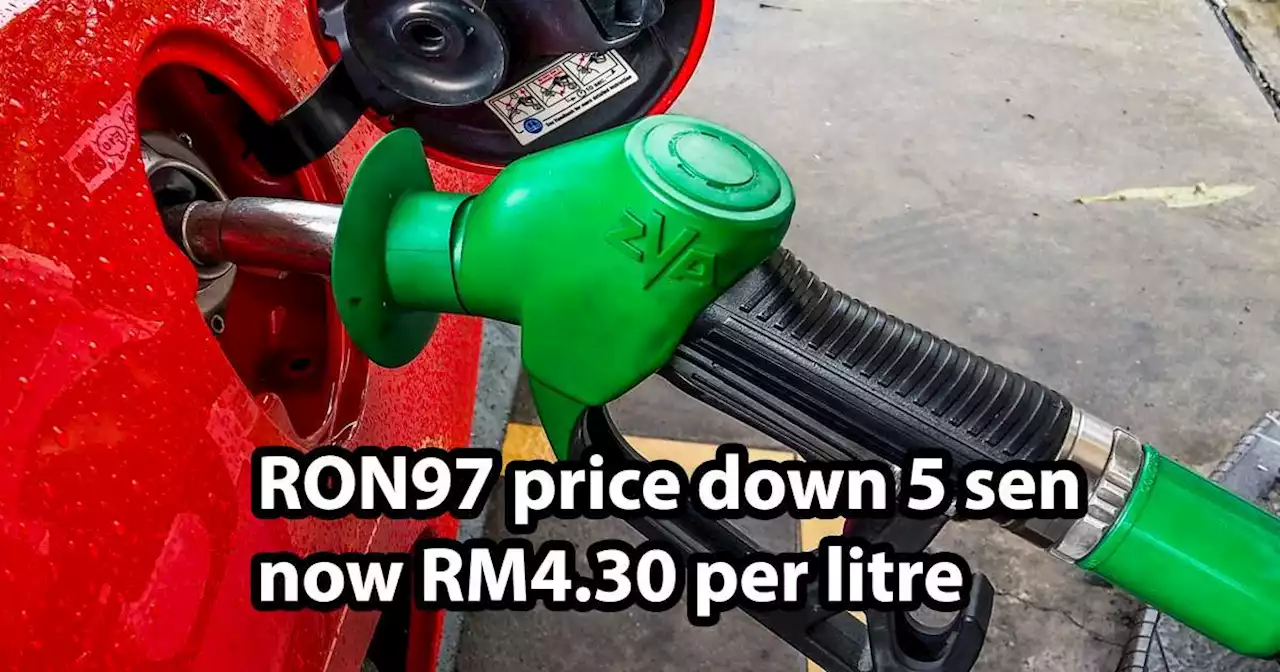 RON97 petrol price August 2022 week four update – premium fuel down five sen again to RM4.30 per litre - paultan.org