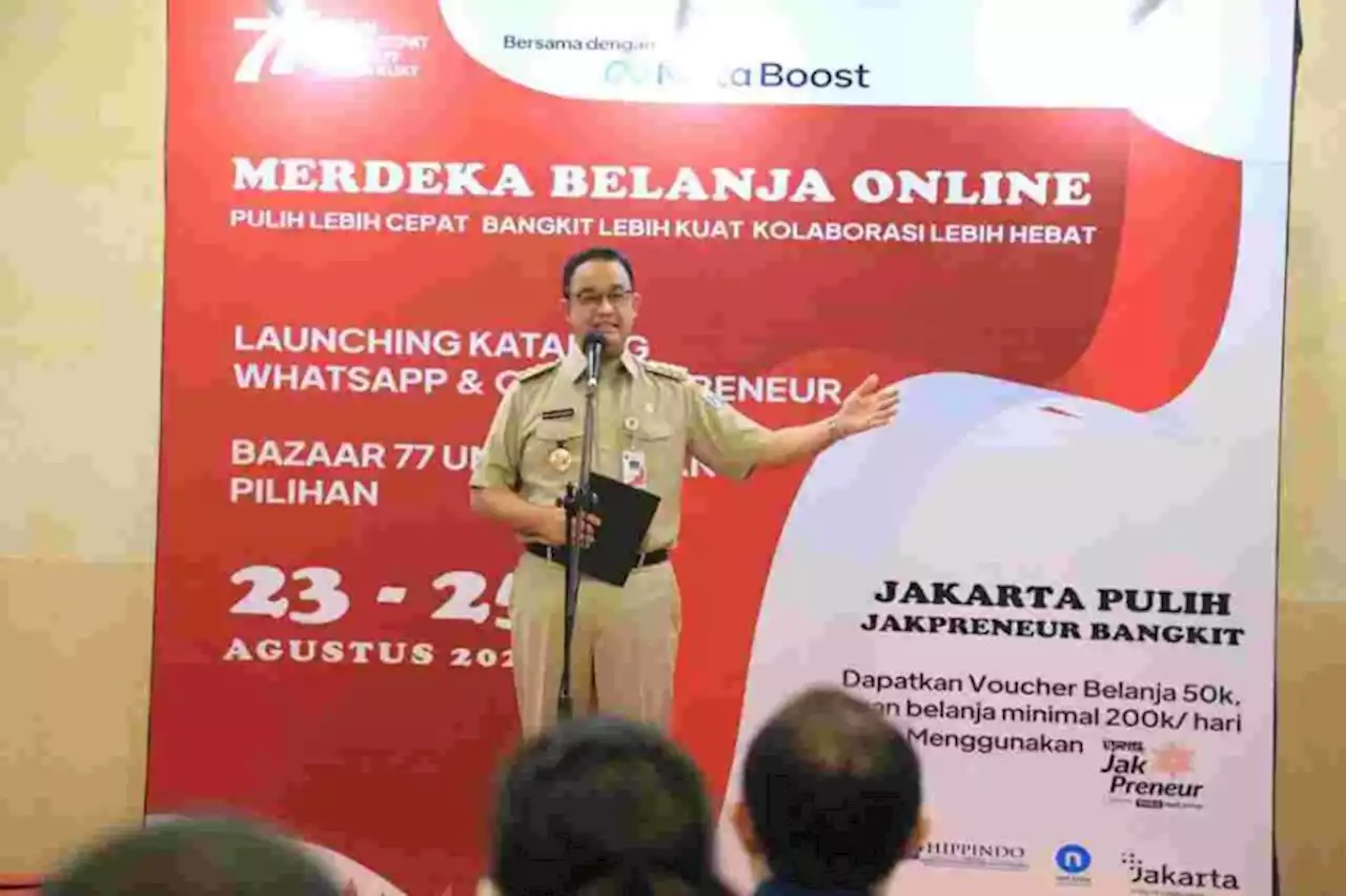 Perluas Digitalisasi Pasar UMKM, Anies Luncurkan Katalog WhatsApp Bisnis dan QRIS Jakpreneur