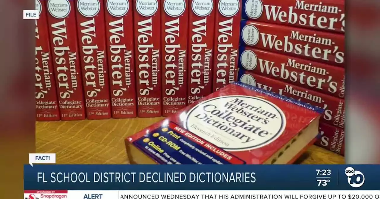 Fact or Fiction: Florida school district rejects donation of dictionaries due to new law?