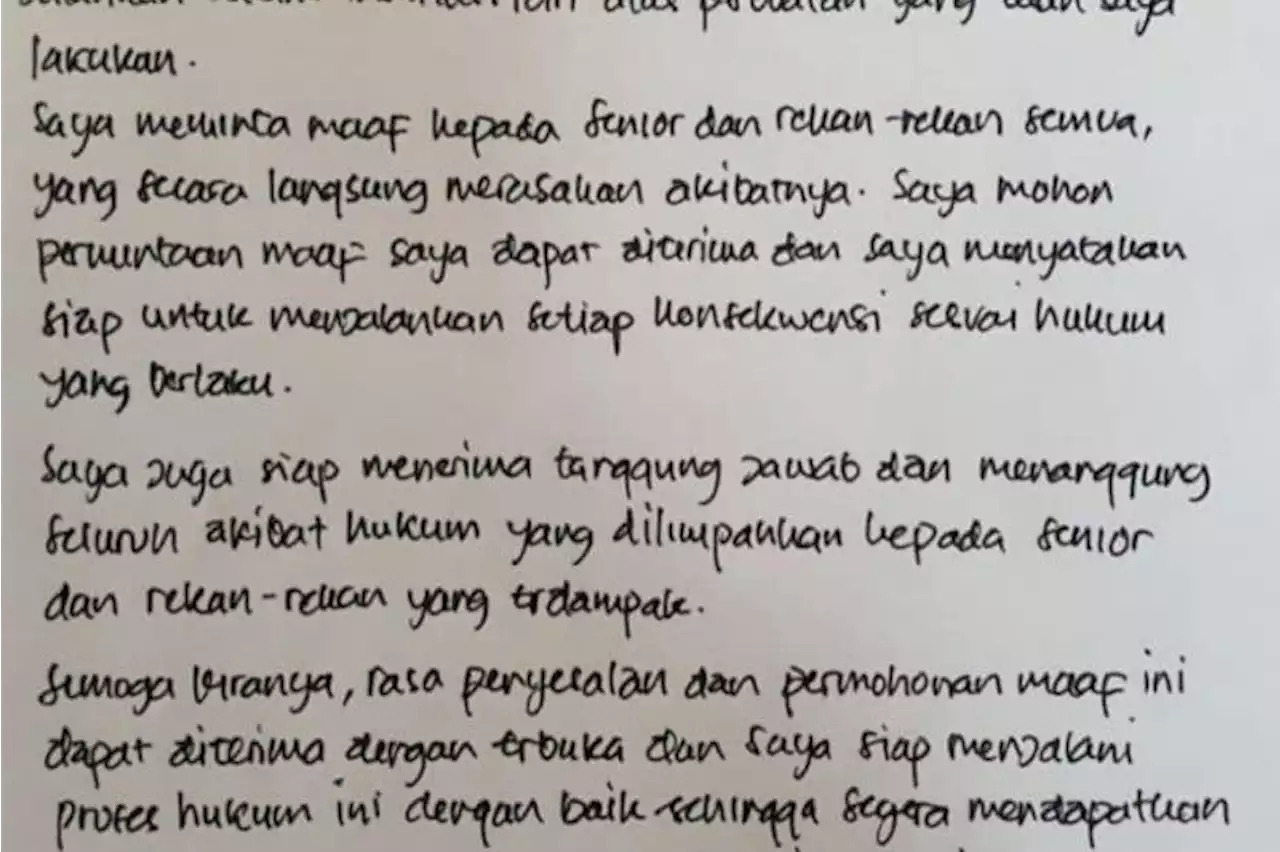 Ferdy Sambo tulis surat minta maaf kepada sejawat Polri