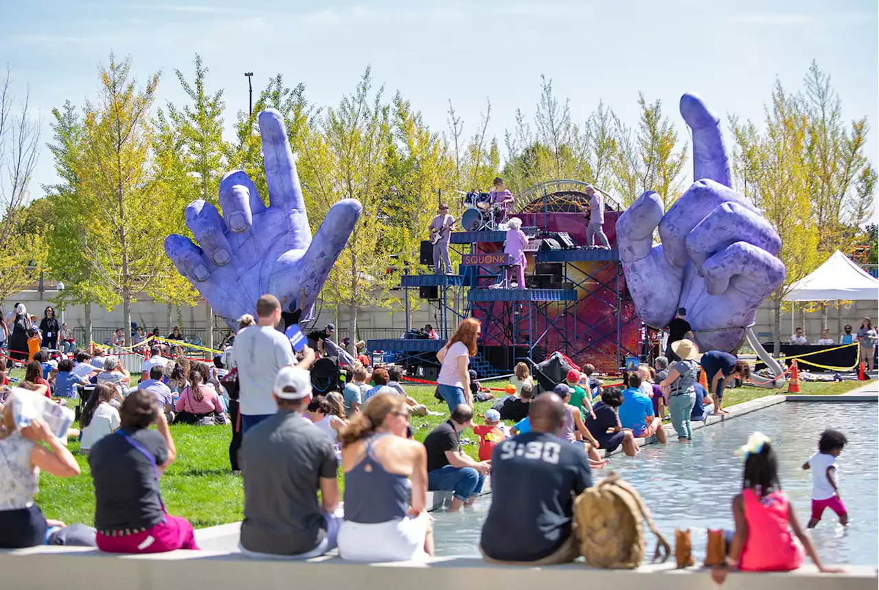 Why There Will Be Giant Purple Hands in Calgary's Olympic Plaza - Avenue Calgary