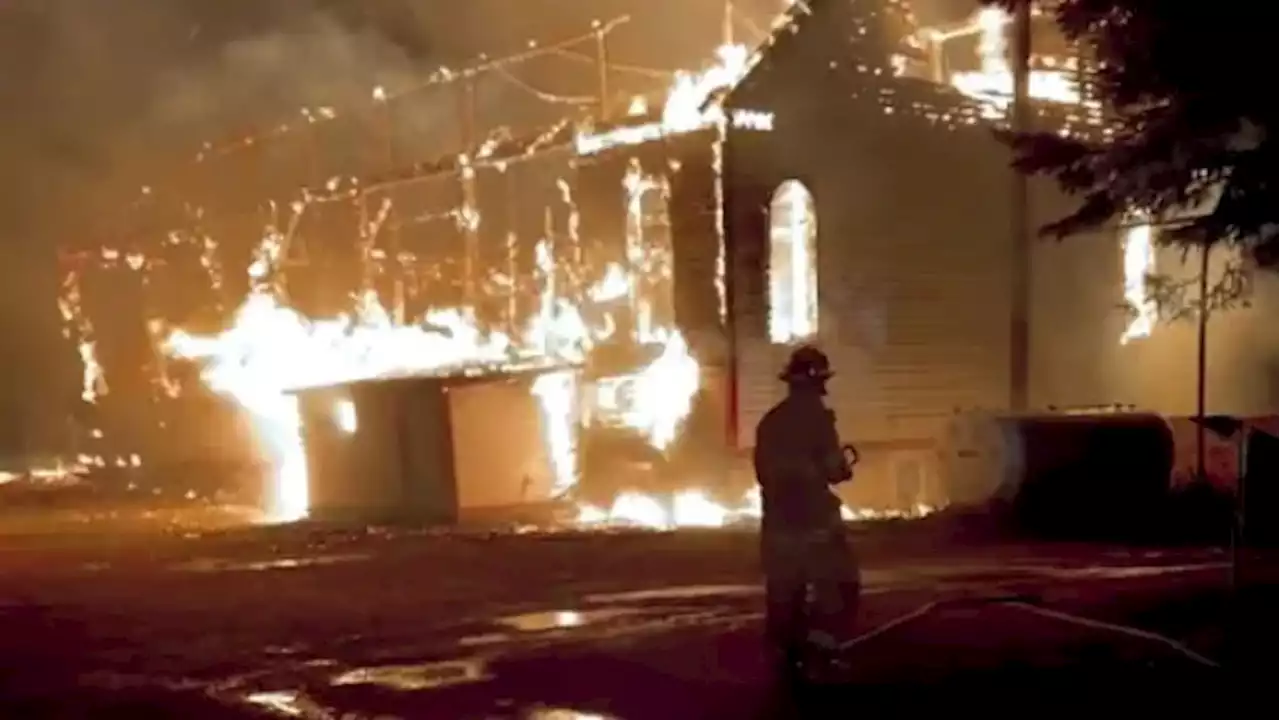 Suspicious fire destroys century-old church in Fort Chipewyan, Alta. | CBC News