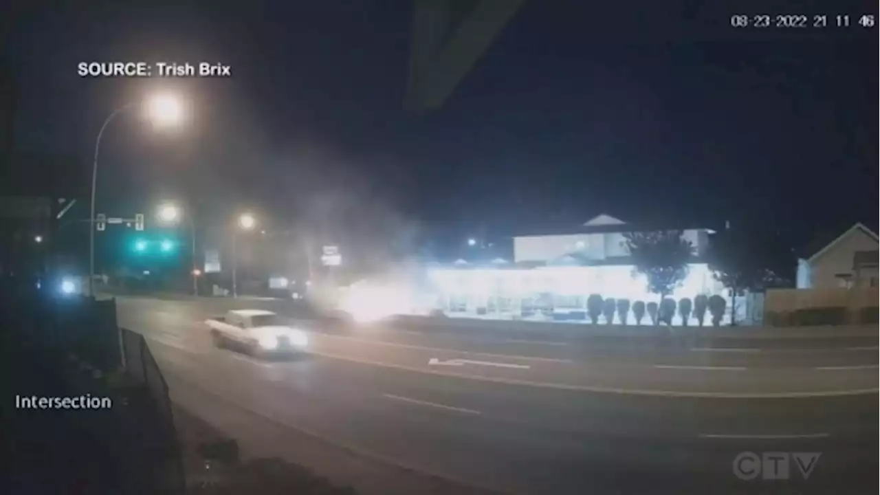 Police investigating fiery Nanaimo crash