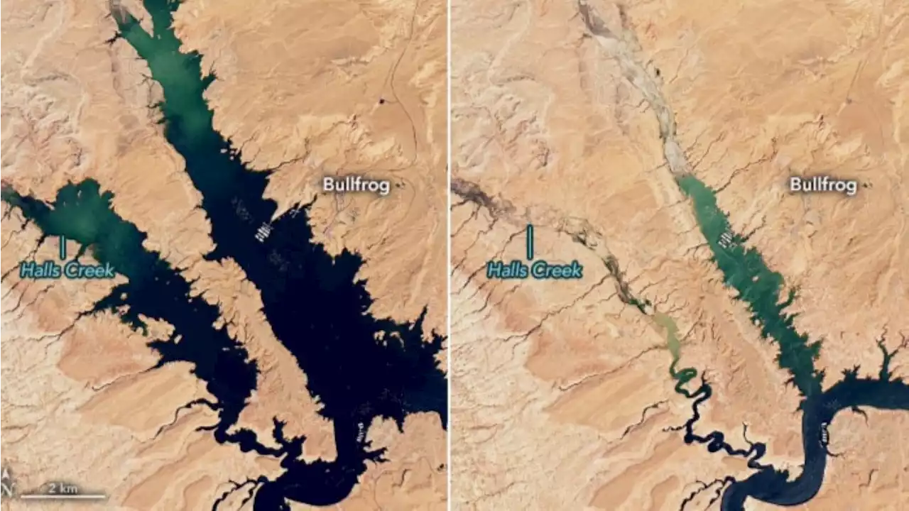 NASA images reveal that the second-largest US reservoir is shrinking